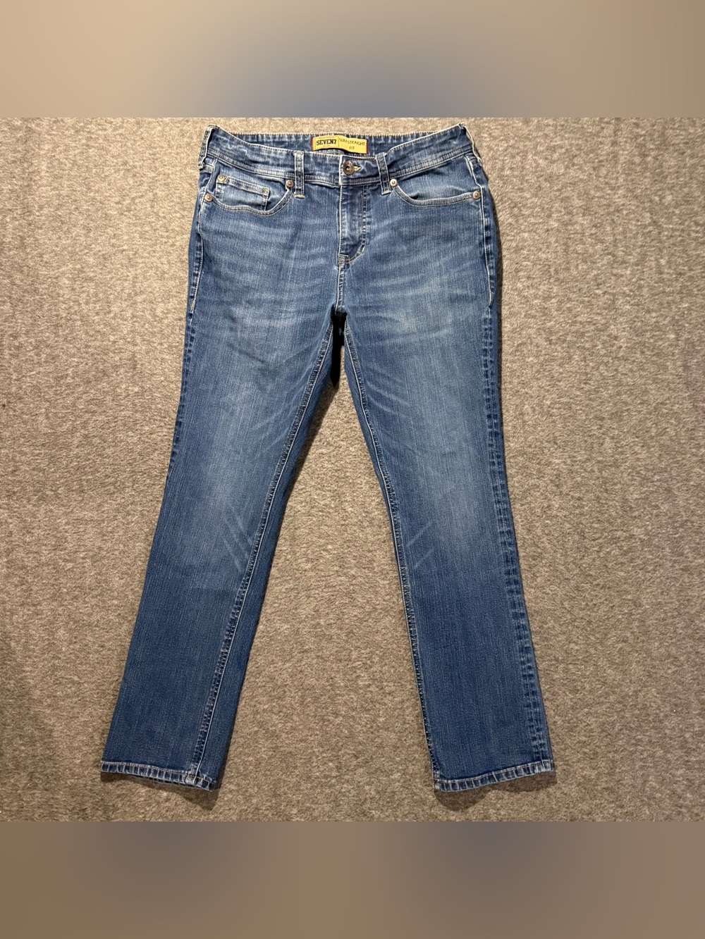 Seven7 Slim Straight Jeans Mens 32x30 (fit 32x28) blue stretch comfort denim